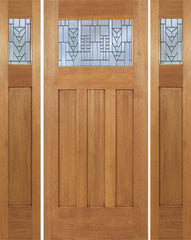 WDMA 66x80 Door (5ft6in by 6ft8in) Exterior Mahogany Biltmore Single Door/2side w/ A Glass 1
