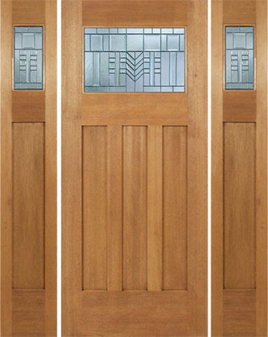 WDMA 66x80 Door (5ft6in by 6ft8in) Exterior Mahogany Biltmore Single Door/2side w/ C Glass 1