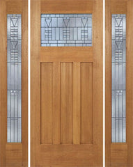WDMA 66x80 Door (5ft6in by 6ft8in) Exterior Mahogany Biltmore Single Door/2 Full-lite side w/ B Glass 1
