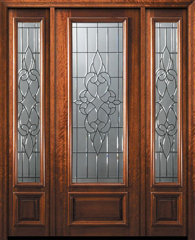 WDMA 66x96 Door (5ft6in by 8ft) Exterior Mahogany 42in x 96in 3/4 Lite Courtlandt Door /2side 1