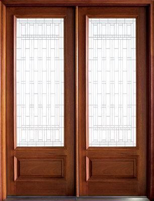 WDMA 68x78 Door (5ft8in by 6ft6in) Exterior Mahogany Tessera Double Wakefield 1
