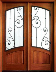 WDMA 68x78 Door (5ft8in by 6ft6in) Exterior Mahogany Tanglewood Double Aberdeen 1
