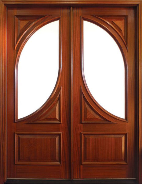 WDMA 68x78 Door (5ft8in by 6ft6in) Exterior Mahogany Barcelona Double Renaissance 1