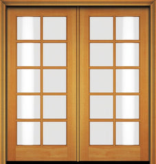 WDMA 68x80 Door (5ft8in by 6ft8in) French Fir 84in 10 Lite Double Door 1