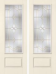WDMA 68x96 Door (5ft8in by 8ft) Exterior Smooth Concorde 8ft 3/4 Lite 1 Panel Star Double Door 1