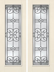 WDMA 68x96 Door (5ft8in by 8ft) Exterior Smooth Salinas 8ft Full Lite W/ Stile Lines Star Double Door 1