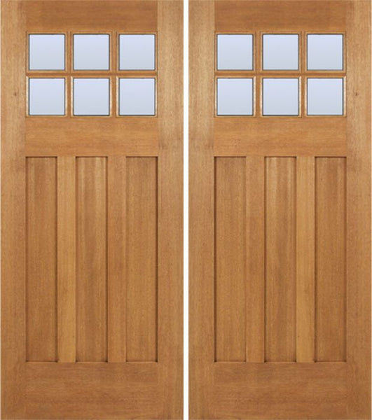 WDMA 72x84 Door (6ft by 7ft) Exterior Mahogany Randall Double Door w/ DB Glass 1