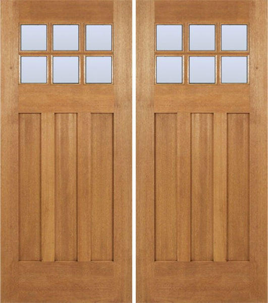 WDMA 72x84 Door (6ft by 7ft) Exterior Mahogany Randall Double Door w/ DB Glass 1