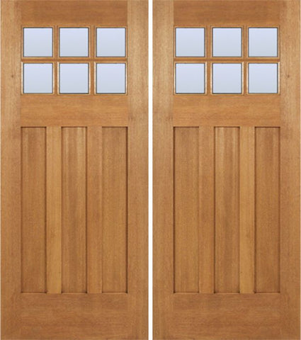 WDMA 72x84 Door (6ft by 7ft) Exterior Mahogany Randall Double Door w/ DB Glass 1