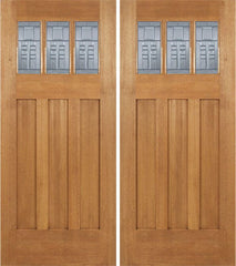 WDMA 72x84 Door (6ft by 7ft) Exterior Mahogany Barnsdale Double Door w/ C Glass 1