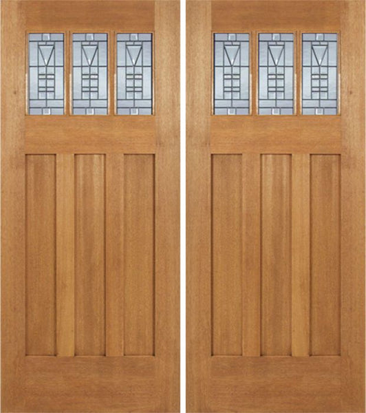 WDMA 72x84 Door (6ft by 7ft) Exterior Mahogany Barnsdale Double Door w/ B Glass 1