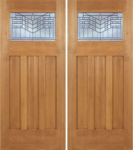 WDMA 72x84 Door (6ft by 7ft) Exterior Mahogany Biltmore Double Door w/ E Glass 1