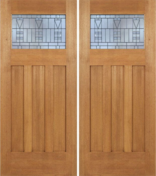 WDMA 72x84 Door (6ft by 7ft) Exterior Mahogany Biltmore Double Door w/ B Glass 1