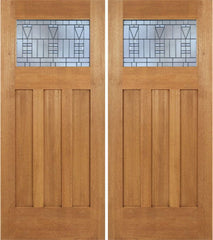 WDMA 72x84 Door (6ft by 7ft) Exterior Mahogany Biltmore Double Door w/ B Glass 1