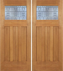 WDMA 72x84 Door (6ft by 7ft) Exterior Mahogany Biltmore Double Door w/ B Glass 1