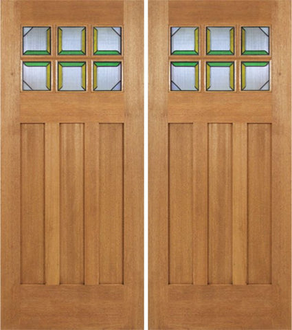 WDMA 72x84 Door (6ft by 7ft) Exterior Mahogany Randall Double Door w/ MO Glass 1