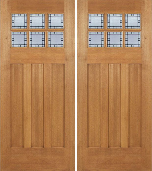 WDMA 72x84 Door (6ft by 7ft) Exterior Mahogany Randall Double Door w/ N Glass 1