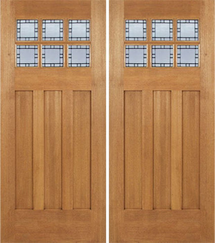 WDMA 72x84 Door (6ft by 7ft) Exterior Mahogany Randall Double Door w/ N Glass 1