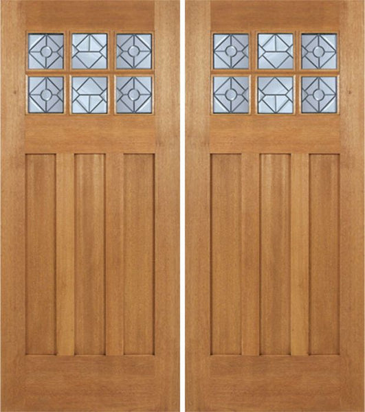 WDMA 72x84 Door (6ft by 7ft) Exterior Mahogany Randall Double Door w/ H Glass 1