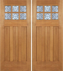 WDMA 72x84 Door (6ft by 7ft) Exterior Mahogany Randall Double Door w/ H Glass 1