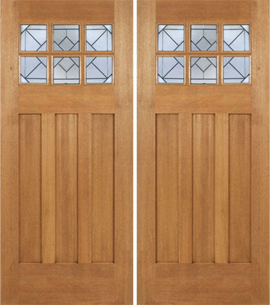 WDMA 72x84 Door (6ft by 7ft) Exterior Mahogany Randall Double Door w/ Q Glass 1