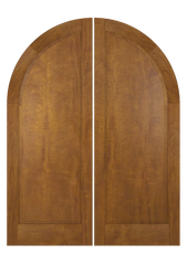 WDMA 72x84 Door (6ft by 7ft) Exterior Swing Mahogany Round Top Full Flat 1 Panel Transitional Home Style or Interior Double Door 1