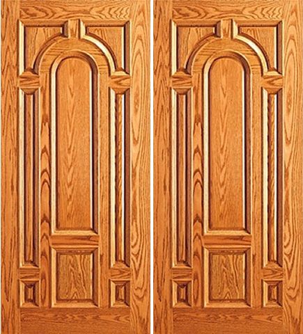 WDMA 72x84 Door (6ft by 7ft) Exterior Mahogany House Wood 8 Panel Raised Moulding Double Door 1
