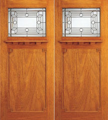 WDMA 72x84 Door (6ft by 7ft) Exterior Mahogany Brazilian Arts and Crafts Style Double Doors Triple Glazed 1