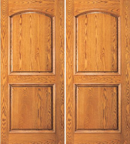 WDMA 72x84 Door (6ft by 7ft) Exterior Mahogany Home Arch 2 Panel Traditional Colonial Double Door 1