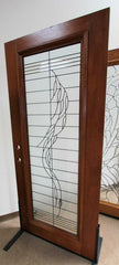WDMA 72x84 Door (6ft by 7ft) Exterior Mahogany Weeping Willow Branches Beveled Glass Double Door Full lite 3