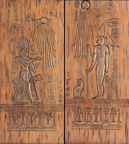 WDMA 72x84 Door (6ft by 7ft) Exterior Mahogany Egyptian Style Hand Carved Double Doors Solid  1