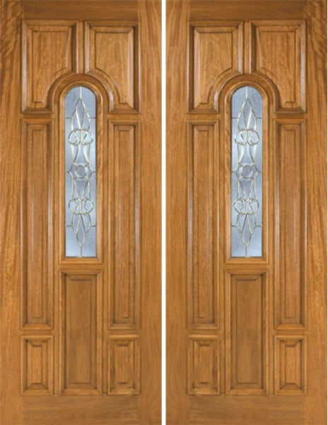 WDMA 72x96 Door (6ft by 8ft) Exterior Mahogany Talbot Double Door w/ L Glass 1