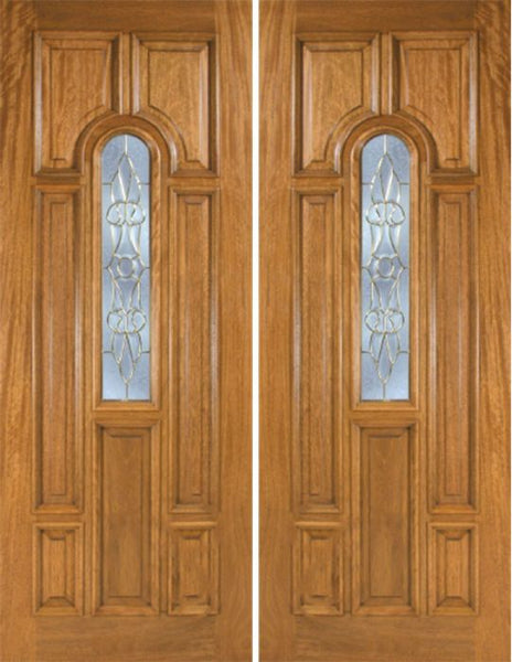 WDMA 72x96 Door (6ft by 8ft) Exterior Mahogany Talbot Double Door w/ L Glass 1