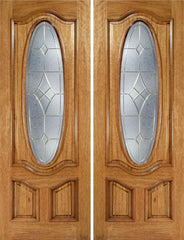WDMA 72x96 Door (6ft by 8ft) Exterior Mahogany La Jolla Double Door w/ A Glass - 8ft Tall 1