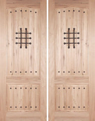 WDMA 72x96 Door (6ft by 8ft) Exterior Walnut Rustica II Double Door 1