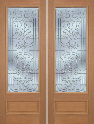 WDMA 72x96 Door (6ft by 8ft) Exterior Mahogany Edwards Double Door w/ U Glass - 8ft Tall 1