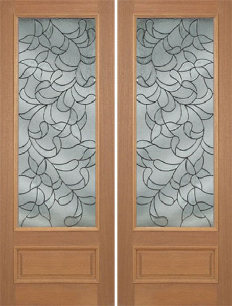 WDMA 72x96 Door (6ft by 8ft) Exterior Mahogany Edwards Double Door w/ S Glass - 8ft Tall 1