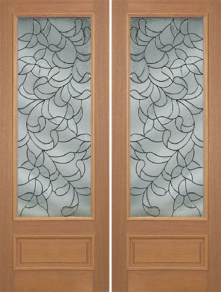 WDMA 72x96 Door (6ft by 8ft) Exterior Mahogany Edwards Double Door w/ S Glass - 8ft Tall 1