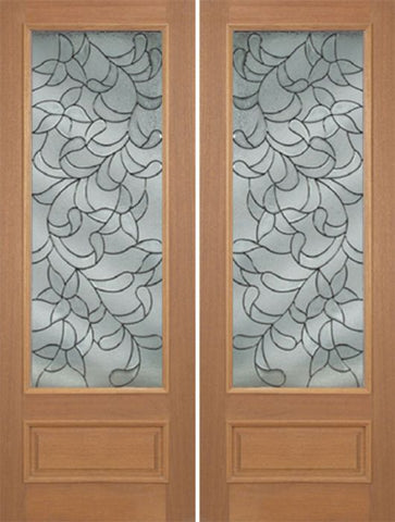 WDMA 72x96 Door (6ft by 8ft) Exterior Mahogany Edwards Double Door w/ S Glass - 8ft Tall 1