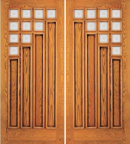 WDMA 72x96 Door (6ft by 8ft) Exterior Mahogany 9 Lite Double Door 1