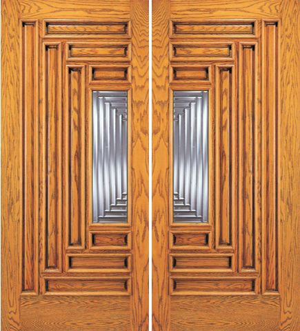 WDMA 72x96 Door (6ft by 8ft) Exterior Mahogany Modern Double Door 9 Panel 1 Lite Solid  1