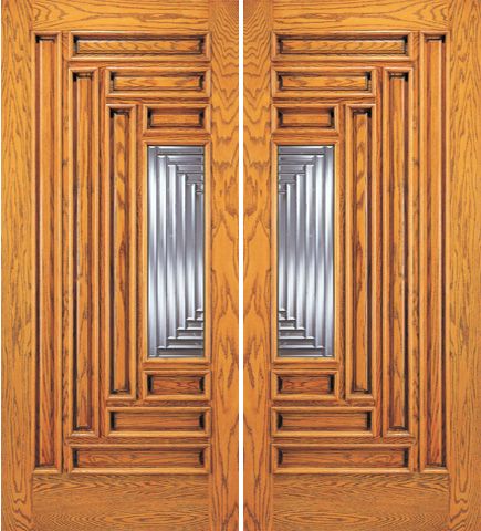 WDMA 72x96 Door (6ft by 8ft) Exterior Mahogany Modern Double Door 9 Panel 1 Lite Solid  1
