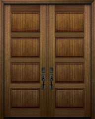 WDMA 72x96 Door (6ft by 8ft) Exterior Mahogany 96in Double 4 Panel DoorCraft Door 1