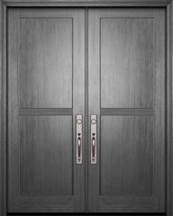 WDMA 72x96 Door (6ft by 8ft) Exterior Fir 96in Double Shaker 2 Panel Door 1