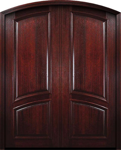 WDMA 72x96 Door (6ft by 8ft) Exterior Mahogany 36in x 96in Double Arch Top 2 Panel Portobello Door 1
