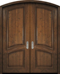 WDMA 72x96 Door (6ft by 8ft) Exterior Knotty Alder 36in x 96in Double Arch Top 2 Panel Estancia Alder Door 1