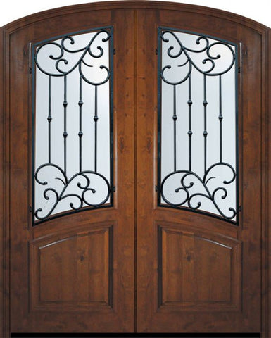 WDMA 72x96 Door (6ft by 8ft) Exterior Knotty Alder 36in x 96in Double Arch Top Catalina Alder Door 1