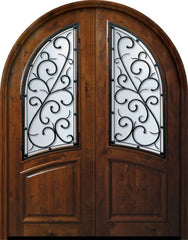 WDMA 72x96 Door (6ft by 8ft) Exterior Knotty Alder 36in x 96in Double Round Top Bellagio Alder Door 1