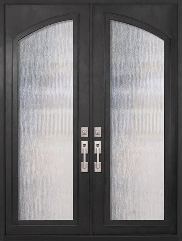 WDMA 72x96 Door (6ft by 8ft) Patio 96in Full Arch Lite Double Privacy Glass Entry Door 1