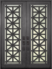WDMA 72x96 Door (6ft by 8ft) Exterior 96in Contempo Full Lite Double Contemporary Entry Door 1